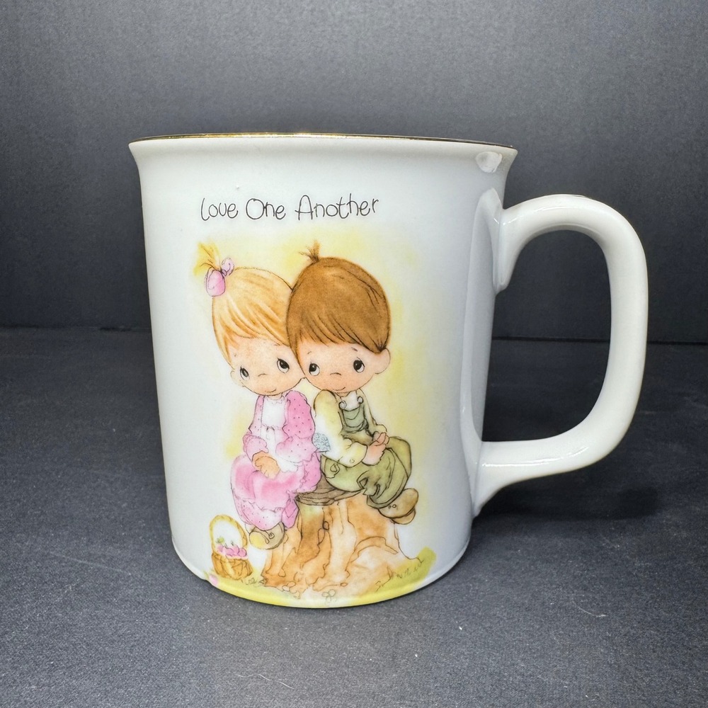 Vintage 1984 Precious Moments "Love One Another" Mug Enesco Jonathan David Japan